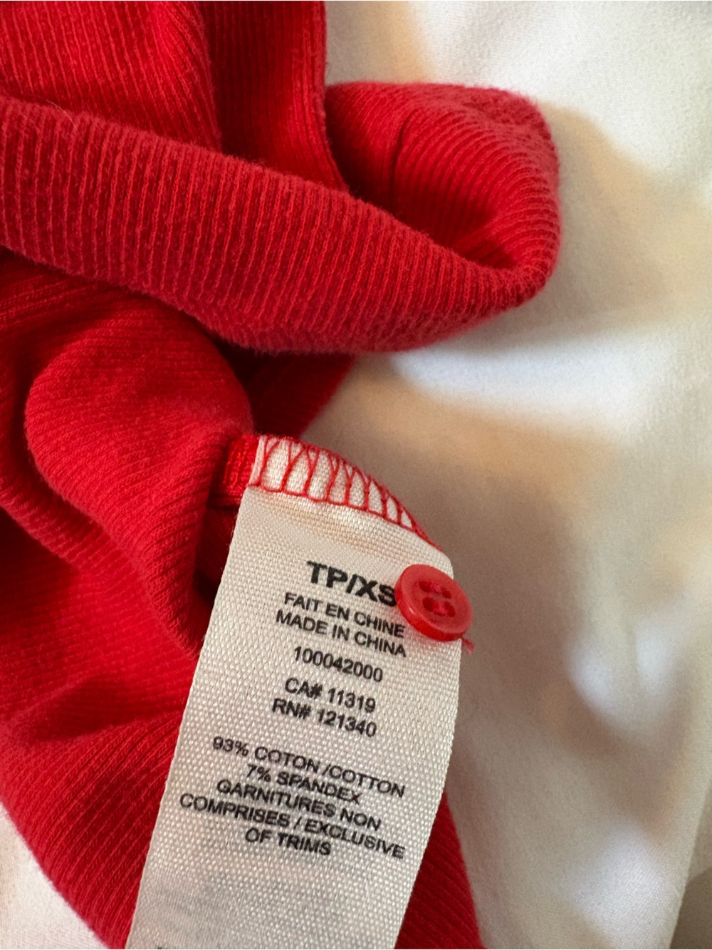 Garage Off-Shoulder Ribbed Knit Top - Red - Picture 6 of 6